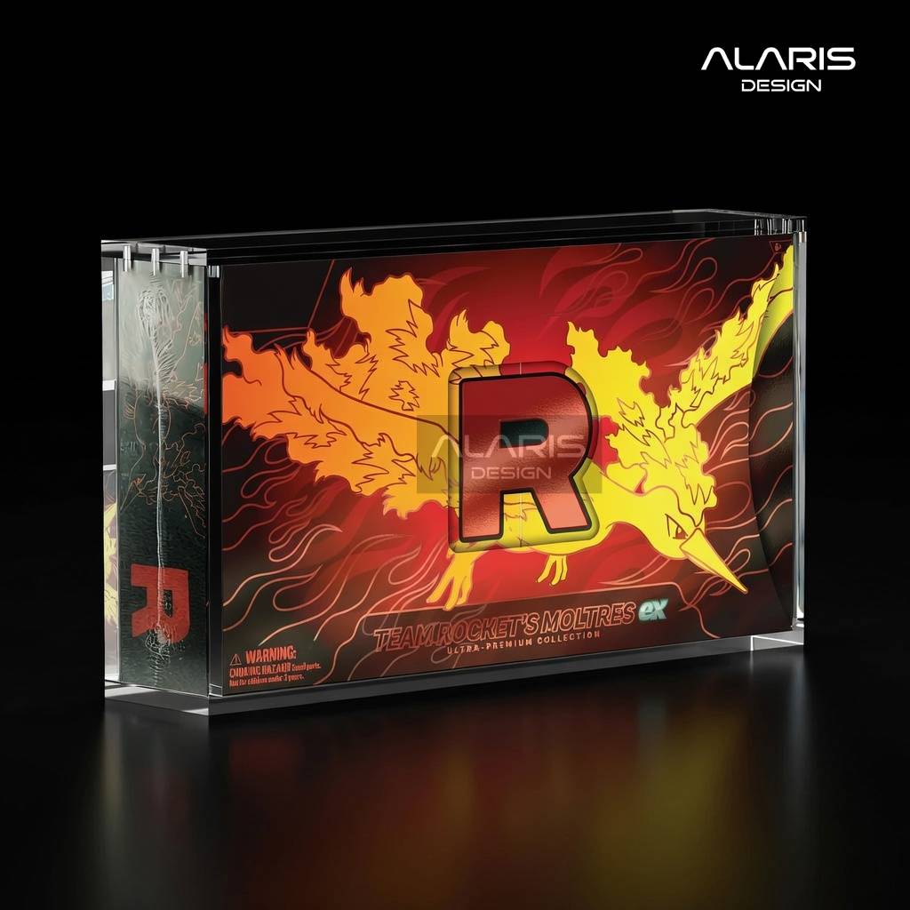 Premium Acrylic case for Pokemon Team Rocket Moltres UPC
