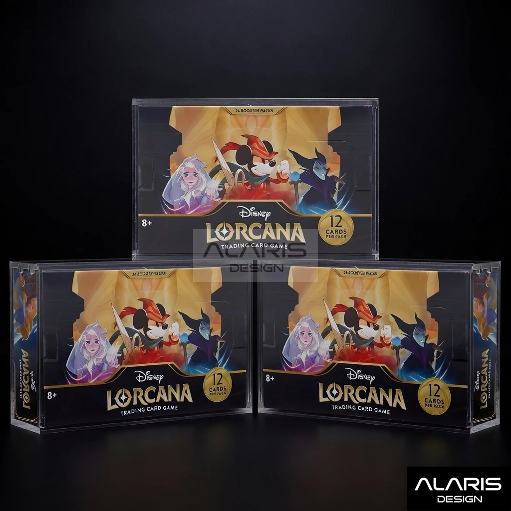 Premium Alaris Disney Lorcana Booster Box Acrylic Case