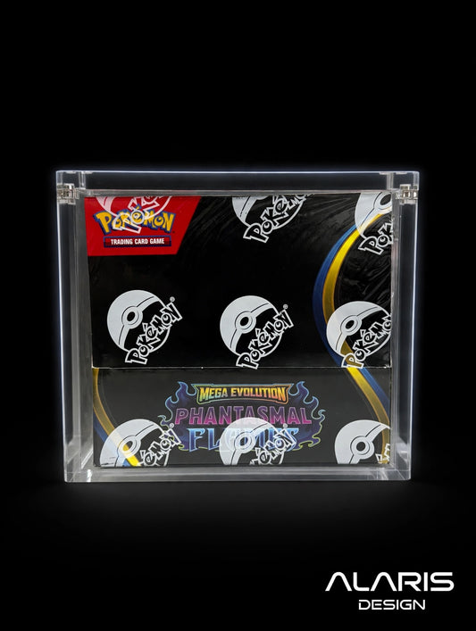 Alaris rounded edge Pokemon Booster Box acrylic display case